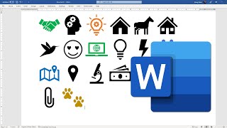 How To Insert ICONs in Word Document - FREE ICONs in Microsoft Word