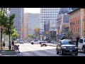 Downtown Winnipeg Streets Walk Portage Avenue - Canada travel vlog 4K
