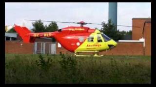 preview picture of video 'Trygfondens redningshelikopter. (Take off fra Ringsted og Køge)'