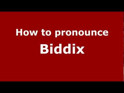 How to Pronounce Biddix - PronounceNames.com