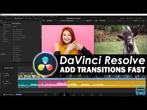 DaVinci Resolve - Add Transitions with ONE KEY