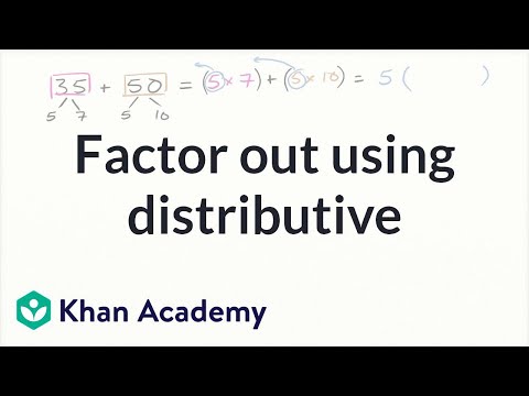 Factoring numerical expressions using the distributive property