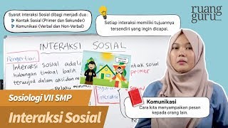 Download lagu ruangbelajar - Sociology VII SMP - Social Interaction | online tutoring mp3