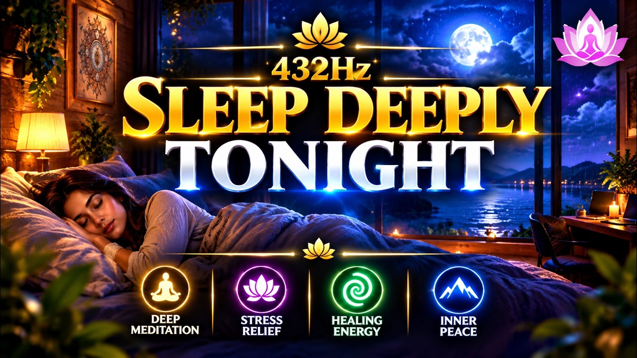 Deep Sleep Music 1 Hour  432 Hz Gentle Rain for Fast, Restful Sleep