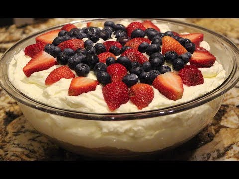 NO BAKE / JULY 4TH /  HOLIDAY TREATS /PATRIOTIC CAKE/ RED WHITE AND BLUE/ CHERYLS HOME COOKING