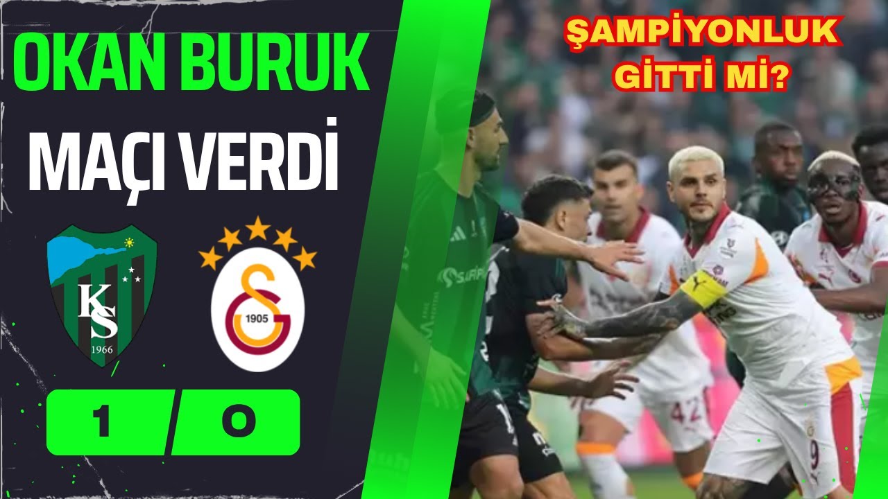 Kocaelispor 1-0 Galatasaray maç özeti I Okan buruk kazanmak istemedi I  Hakemden skandal karar