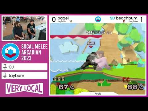 SoCal Melee Arcadian 2023 - bagel (Captain Falcon) vs. Beachbum (Dr. Mario) - Winners' Pools