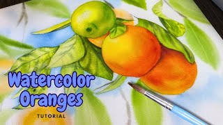 How to Paint Glowing Citrus Watercolor Oranges