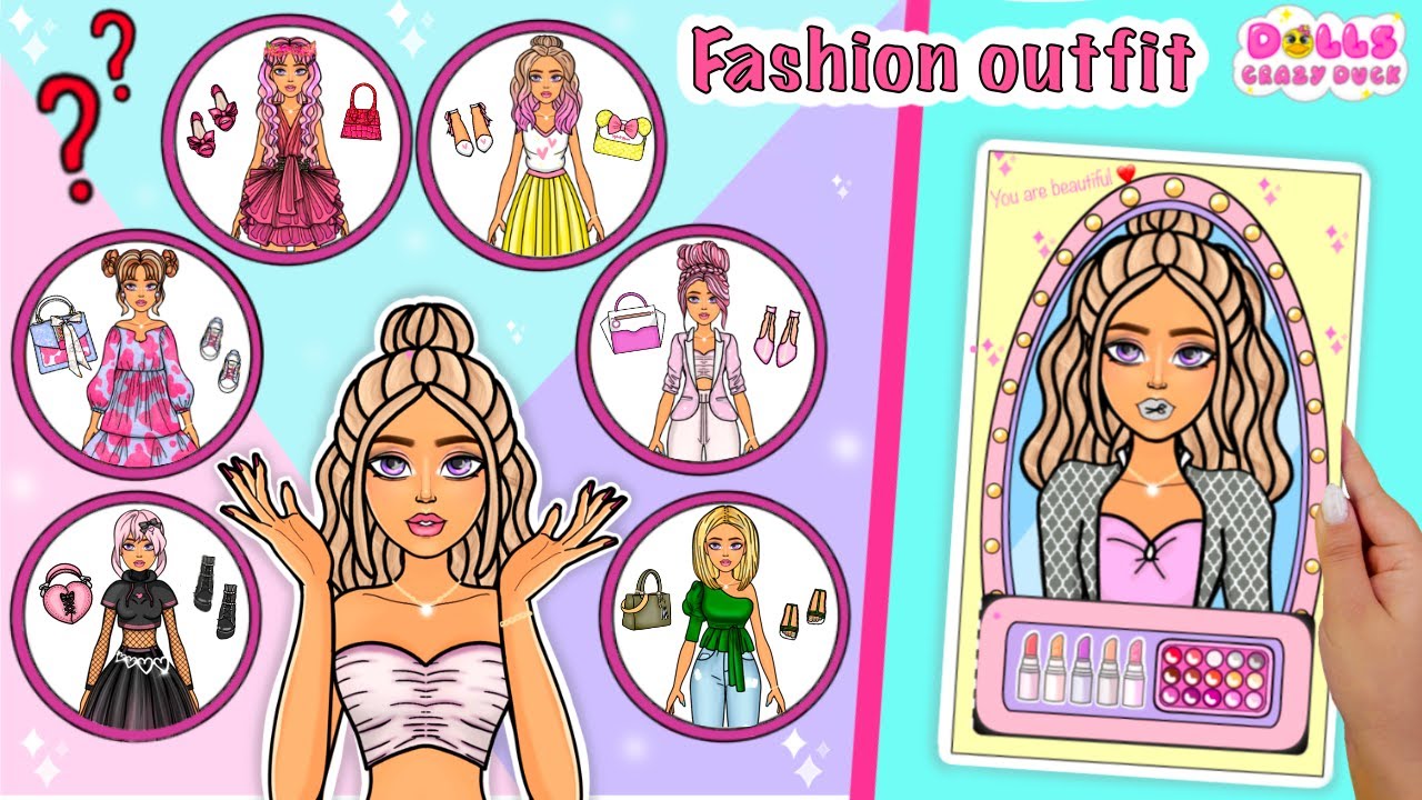 Paper clothes for new paper doll in album | PAPER CRAFT DIY EASY