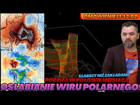 Słaby podział wiru polarnego. Wir zanikać ma wolniej. Wpłynie to na pogodę w Europie. Omówienie