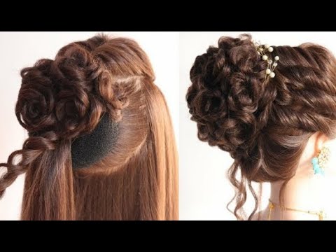 graceful high bun hairstyle for gowns | weading...