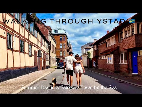 🌞 Ystad Sweden 4K Walk | Summer Vibes, History & Coastal Charm 🇸🇪🏖️