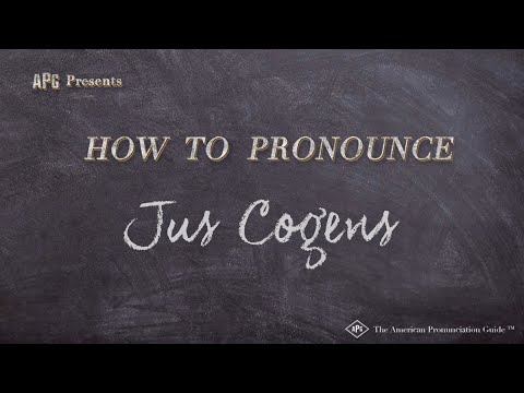 How to Pronounce Jus Cogens (Real Life Examples!)