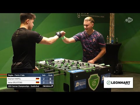 Raphael Hampel vs. Adrian Brusteins - German Table Football Championship 2024 Quarterfinals