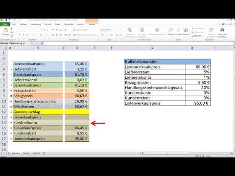 Differenzkalkulation in der Handelskalkulation Aufgabe 3