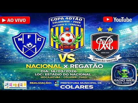 NACIONAL 0 X 0 REGATÂO (COPA 40TÃO KERERÚ (COLARENSE 2026) 1 TEMPO.