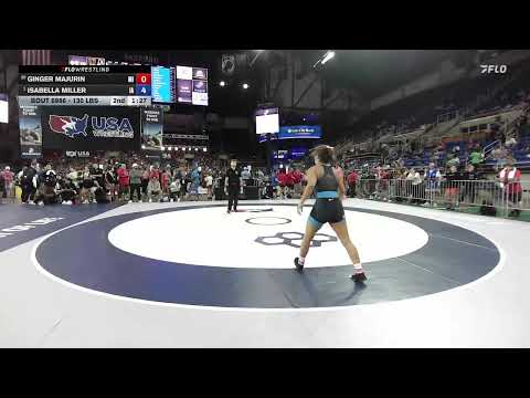 USMC Junior & 16U Nationals | 130 lbs Women’s Freestyle 5th | Ginger Majurin vs Isabella Miller