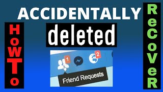 How To Recover Accidentally Deleted Friend Request in Facebook