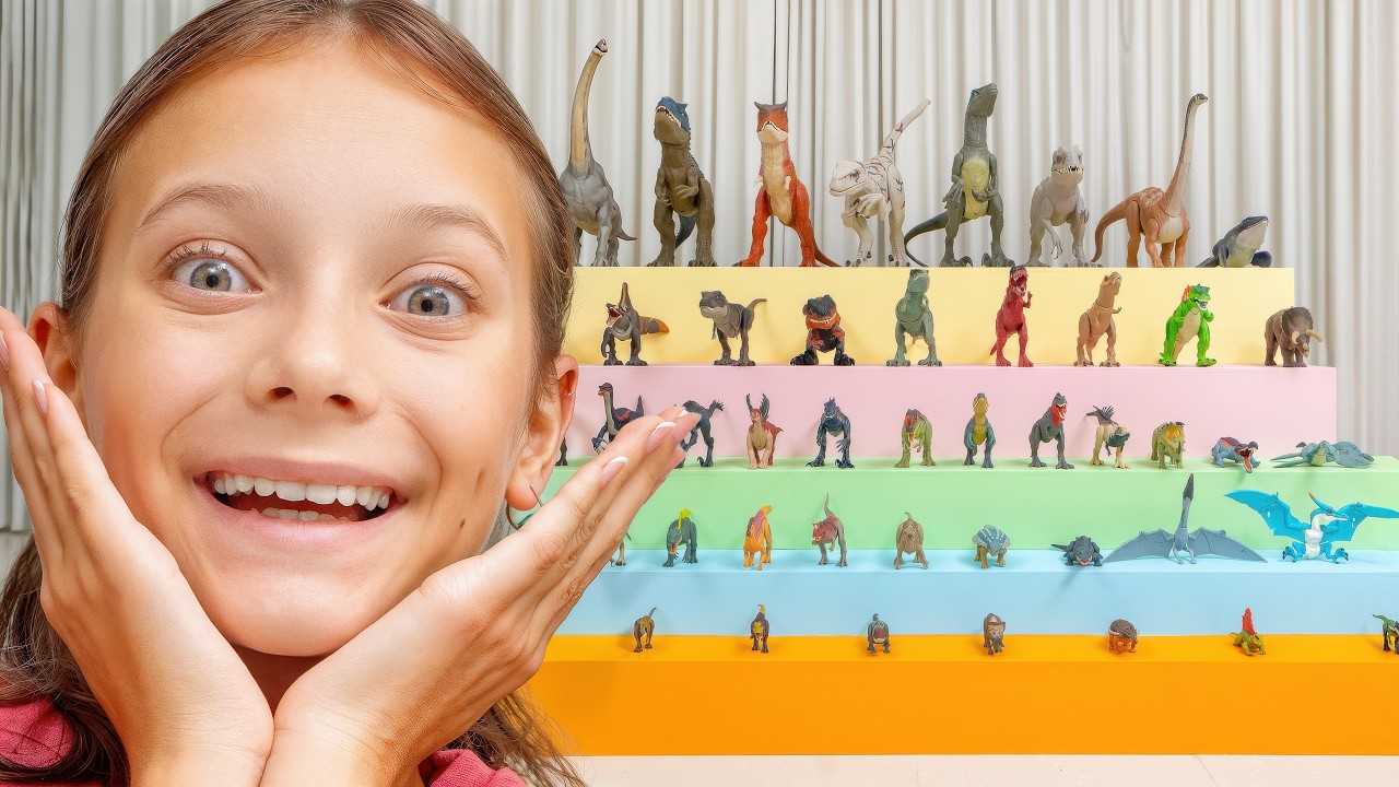 Where Are All 50 Dinosaurs? Kids Search Every Room! | 1 Hour of Adventures