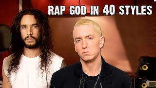 Eminem Rap God Performed In 40 Styles Video