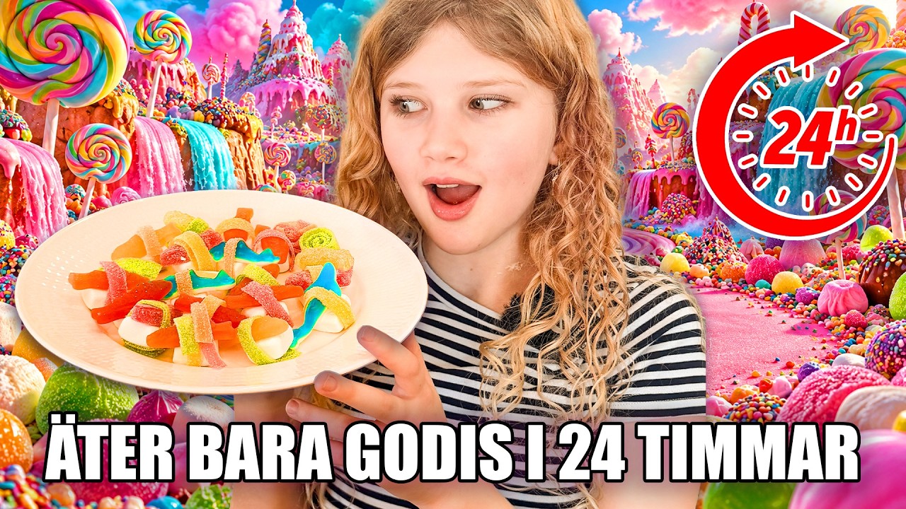 🍬🍭 Äter BARA Godis i 24 Timmar 😱😍