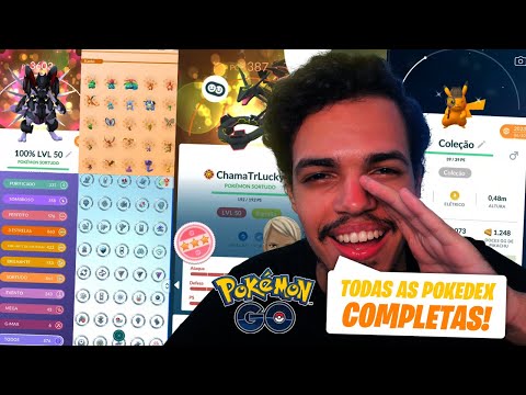 ESSA CONTA É A MAIS RARA/COMPLETA DO POKÉMON GO -TODOS OS SHINIES, POKEDEX SORTUDA E COLEÇÕES RARAS!