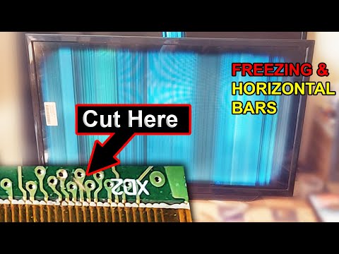 Freezing Picture Then Vertical Bars Samsung 32 Inch LED TV | LED TV Panel Repairing  Cut  CLK Line