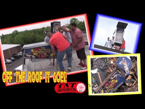 TNT Amusements ROOF REPAIR of troublesome Pinball Machine! Video #1413A