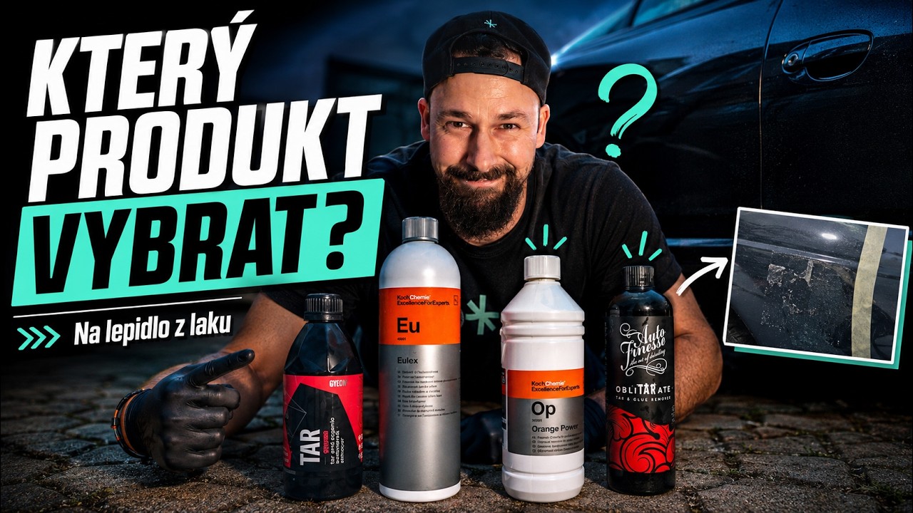 Video test odstranění samolepek a lepidla z auta