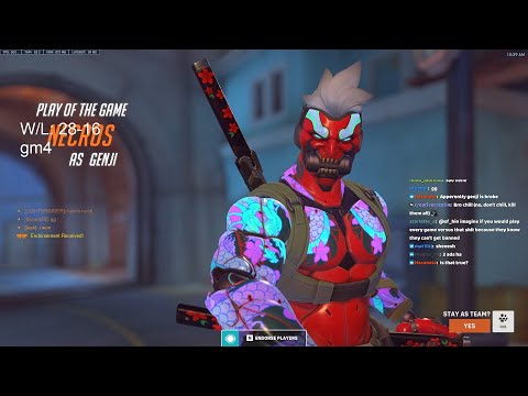NECROS FASTEST GENJI IN THE WORLD - POTG! 20K DMG! OVERWATCH 2 RELEASE GAMEPLAY