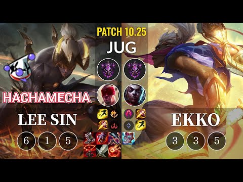 RJ hachamecha Lee Sin vs Ekko Jungle - KR Patch 10.25