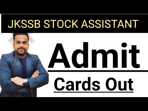 JKSSB STOCK ASSISTANT ðŸ‘‰ ADMIT CARD NOTICE OUT
