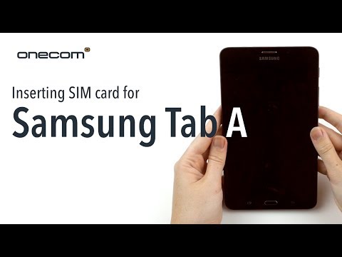 Insert SIM for Samsung Tab A