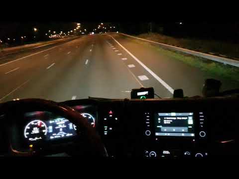 Scania drive on night. 2 min.