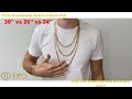 Men's 26 Inch Gold Necklace