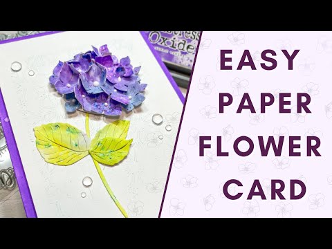 Beautiful Hydrangea Flower die set! Easy Cardmaking. #cards #papercraft #cardmaking
