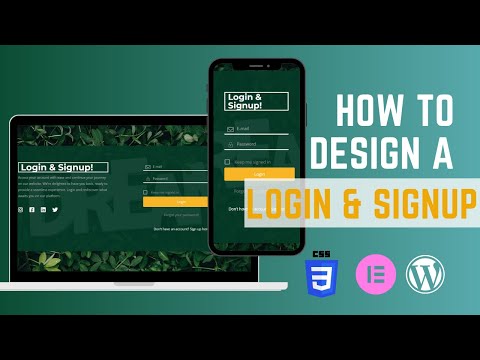 How to Design Login & Sign-Up Pages with Elementor