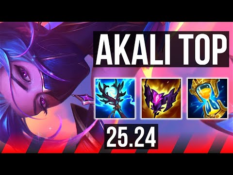 AKALI vs AATROX (TOP) | Good KDA: 17/1/6, 44K damage | NA Grandmaster | 25.24