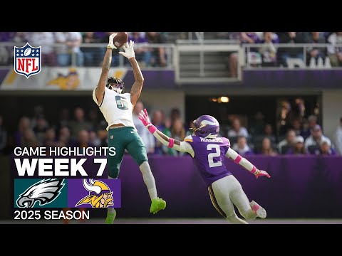 Philadelphia Eagles vs. Minnesota Vikings Game Highlights | NFL 2025 Season Week 7