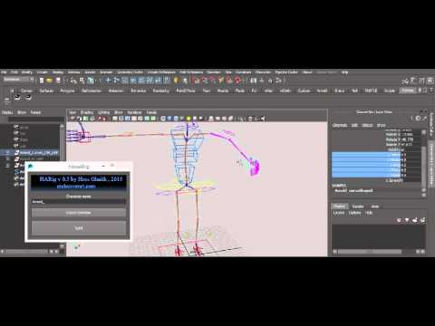 Harig Maya Python Auto Rigging Script