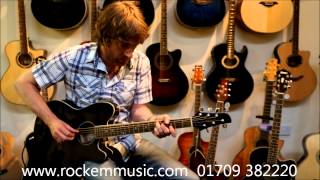 Video thumbnail for Ibanez Talman TCY10E-BK Electro Acoustic Guitar by Rockem Music
