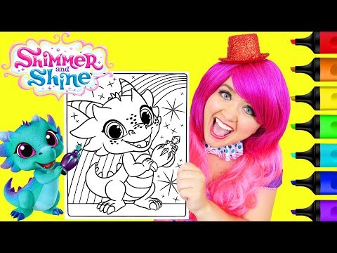 Coloring Shimmer And Shine Nazboo Dragon Coloring Page Prismacolor Markers | KiMMi THE CLOWN Video