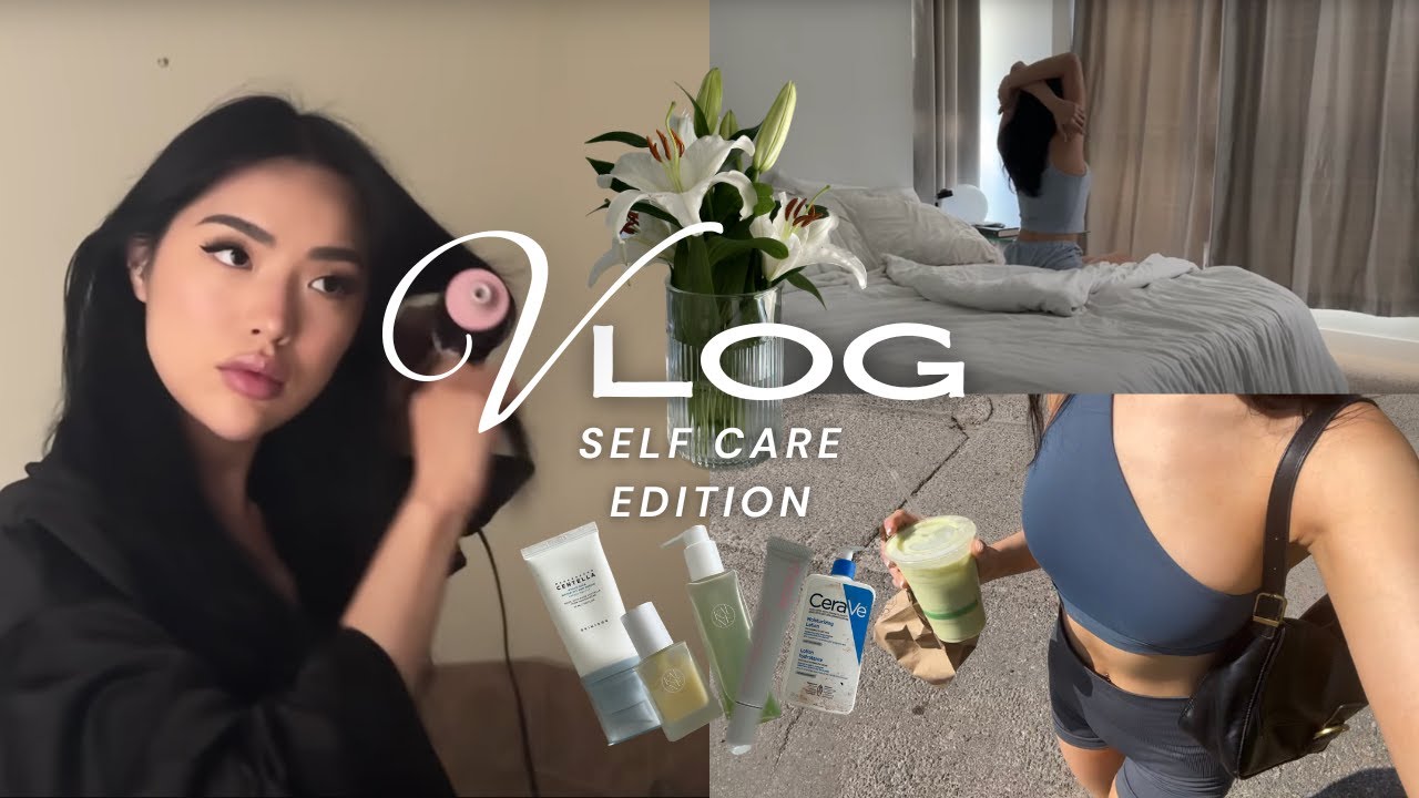 SELF CARE MORNING Vlog: Skincare, Hot Yoga, Breakfast, Skincare, Therapy, Nails!