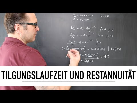 Wie berechne ich die Tilgungslaufzeit und die Restannuität? | Schuldtilgung | Finanzmathematik