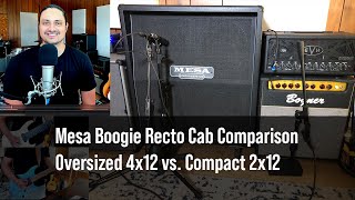 Video thumbnail for Mesa Boogie Oversized 4x12 vs. Compact 2x12 Review: Clean, Overdrive, High Gain & 8 String Guitar by Lucas Messore