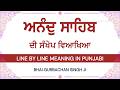 Anand Sahib Vyakhya ਆਨੰਦ ਸਾਹਿਬ ਵਿਆਖਿਆ Anand Sahib With Meaning In Punj