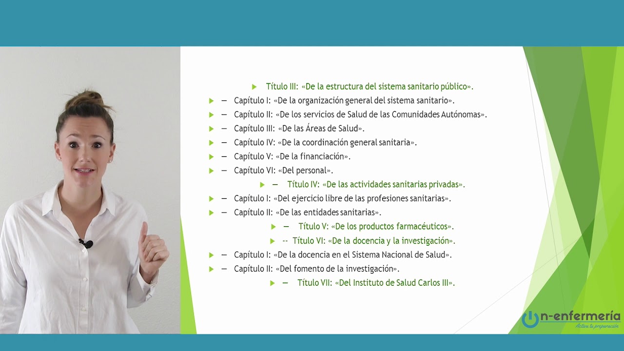 LEY GENERAL SANIDAD: PARTE 1 - On-enfermería