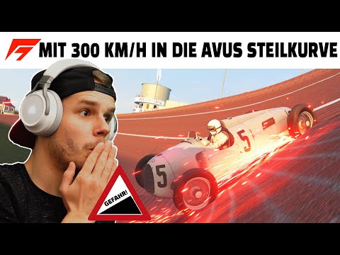 Mit 300 km/h durch die Steilkurve der legendären Avus Rennstrecke