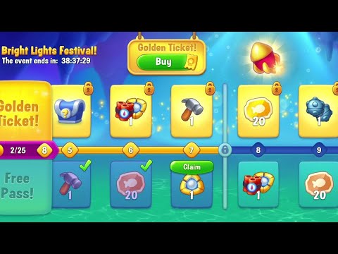 @Fishdom Win Strikes Level 10275 - 10279. Bright Lights Festival Level 7 🔓