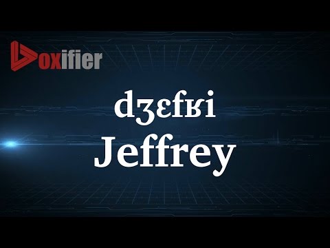 How to Pronunce Jeffrey in French - Voxifier.com